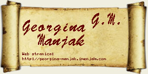 Georgina Manjak vizit kartica